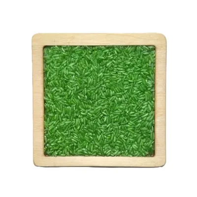 Green Rice Sensory Panel | Wooden Montessori Toy