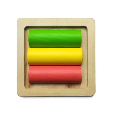 Rainbow Half-Dowel Sensory Panel | Wooden Montessori Toy