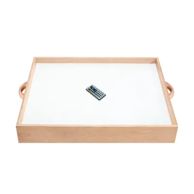 LED Light Panel Sensory Integration with Sand and Paints.