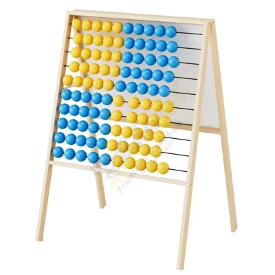 Large Wooden Standing Abacus with Magnetic Board - Montessori Toy