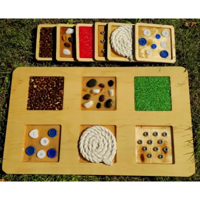 Ścieżka Sensoryczna dla Rączek i Nóżek + Zestaw 6 Paneli – Montessori