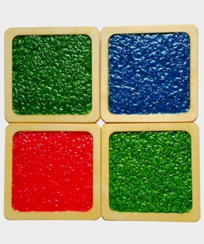 Green Rice Sensory Panel | Wooden Montessori Toy