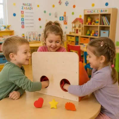 Zgadula dotykowa – gra sensoryczna, rozpoznawanie kształtów Montessori - 2