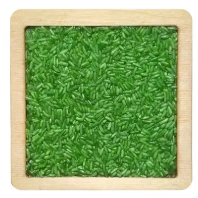 Drewniany Panel sensoryczny dla Dzieci "ryżowy" 12x12 - 3