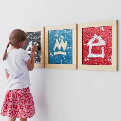 Panel sensoryczny ścienny z Cekinami Montessori 45x45cm 3szt. - 2